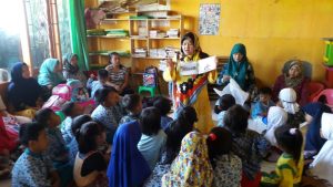 Hari Mendongeng Sedunia, Ketua Lajnah Imaillah wilayah Cianjur Bawakan Si Kancil