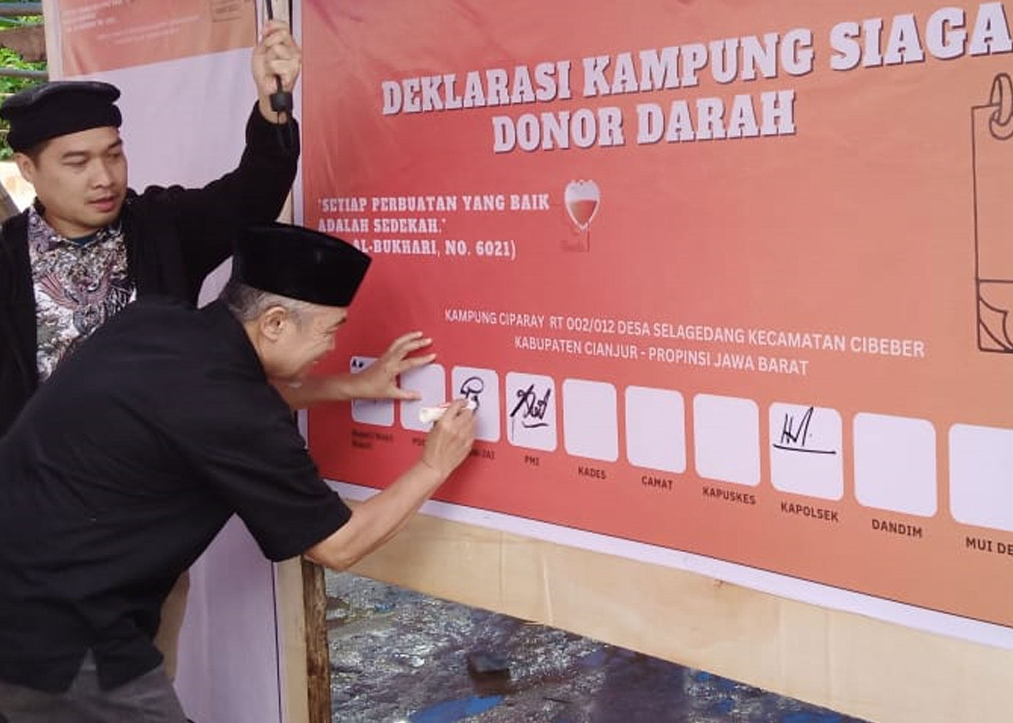 Deklarasi Kampung Siaga Donor Darah di Ciparay Kabupaten Cianjur.
