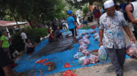 Jemaat Ahmadiyah Tanjung Medan Riau Bagikan Daging Kurban di Momen Idul Adha