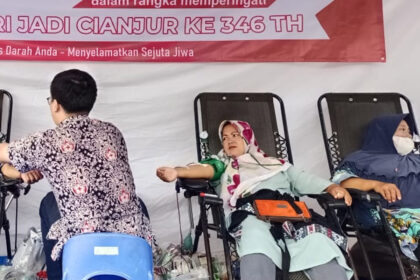 Donor Darah dalam rangka hari jadi ke-346 Cianjur oleh Kampung Siaga JAI CIparay