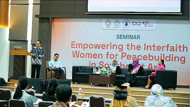 'Empowering Interfaith Women for Peacebuilding in Southeast Asia' yang diselenggarakan di Kampus Universitas Nahdatul Ulama Yogyakarta pada hari Selasa, 28 November 2023.