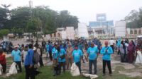 Ratusan Orang Sukseskan Aksi Nyata Clean The City Sultra di Tugu Religi