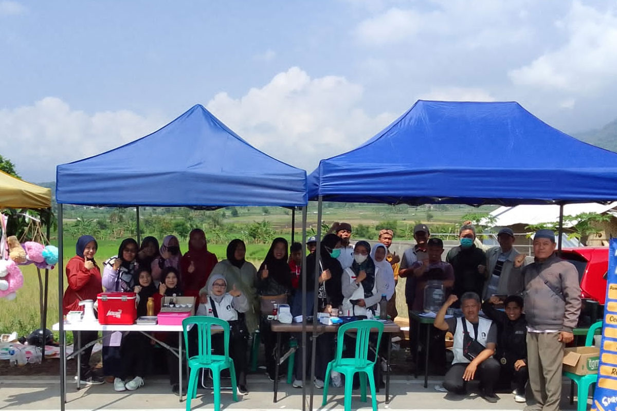 stand pemeriksaan kesehatan Jemaat Ahmadiyah Garut