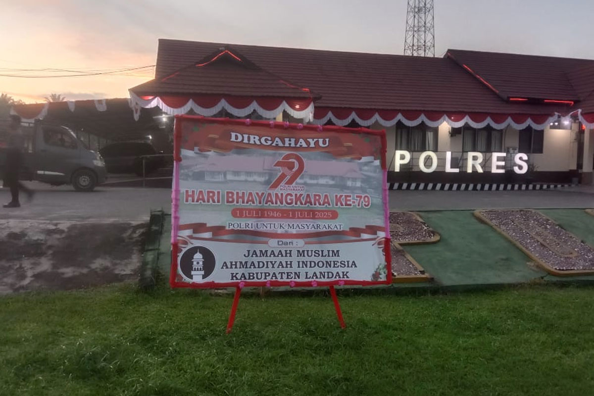 Apresiasi Polri, Ahmadiyah Landak Beri Ucapan di Hari Bhayangkara