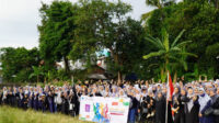 JAI Manislor Jalan Sehat dan Bersih-Bersih Masjid Menyambut 100 Tahun Muslim Ahmadiyah Indonesia