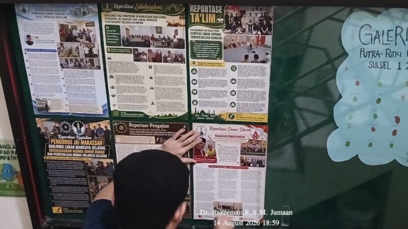 Hidupkan Mading, Langkah Jemaat Ahmadiyah Makassar Kelola Informasi