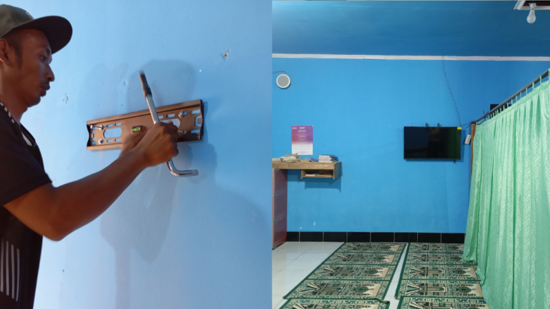 Jemaat Ahmadiyah Pagentan Pasang TV MTA Baru di Masjid, Anggota Panjatkan Syukur