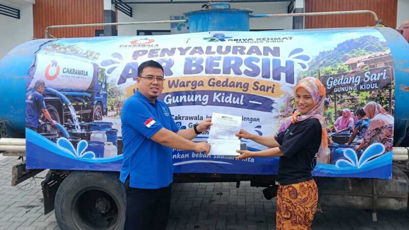 Griya Rehmat Salurkan 7 Tangki Air Bersih untuk Warga Gunungkidul