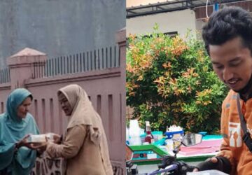 Jumat Berkah, Lajnah Imaillah Gondrong Kenanga Bagikan 80 Nasi Kotak ke Warga